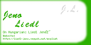 jeno liedl business card